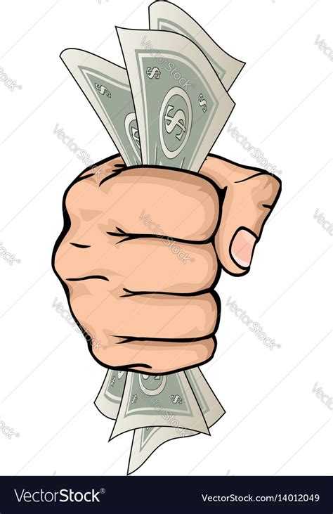 Hand Holding Money Drawing Royalty Free Vector Image