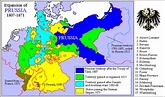 The 1871 map of Germany shows Prussia at the height of its power – For ...