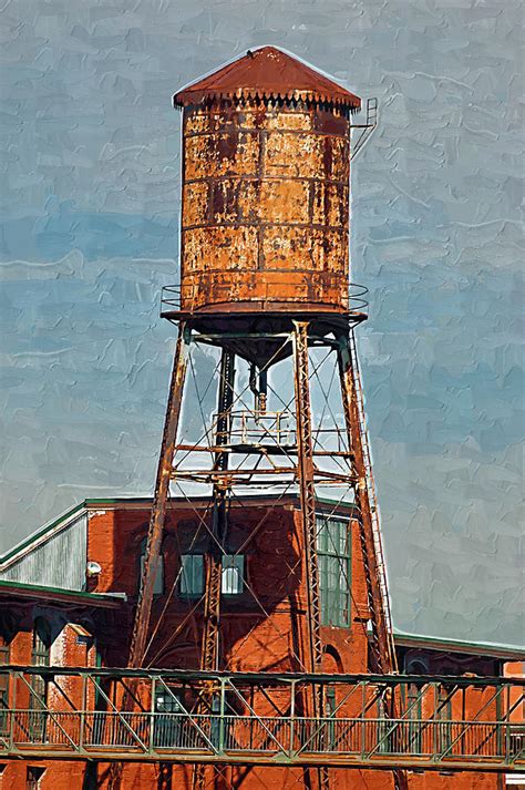 Old Water Tower Painting By Clarence Alford Fine Art America