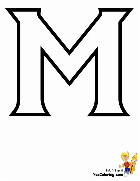 Letter M Printable Template