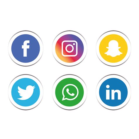 Social Media Icons Set Social Icons Media Icons Social Media Png And