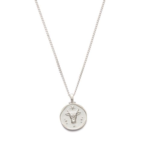 TAURUS ZODIAC NECKLACE (STERLING SILVER) in 2020 | Zodiac necklaces, Zodiac necklace taurus ...