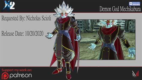 Dragon Ball Xenoverse 2 Demon God Mechikabura Showcase Mod Youtube