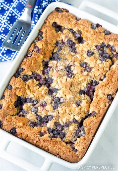 Blueberry White Chocolate Blondies A Spicy Perspective