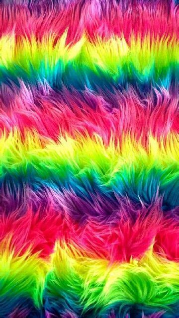 Colour Colorful Wallpaper Neon Rainbow Rainbow Fur