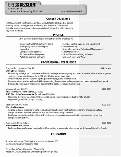 A resume is a that should mirror the skills and proficiencies of an person. Electrician Resume Pdf Download - BEST RESUME EXAMPLES