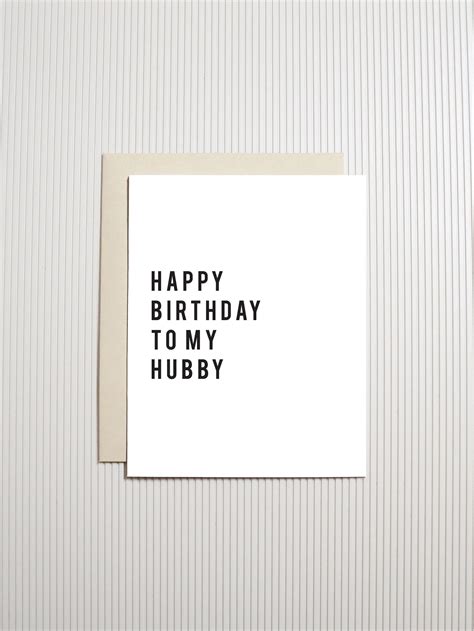 On Sale Greeting Card Happy Birthday To My Hubby Birthday Etsy