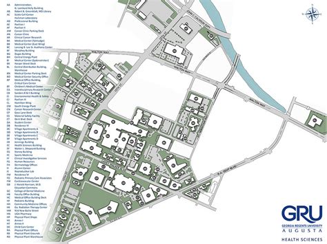 Augusta University Summerville Campus Map Map Vector