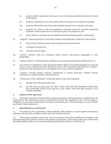 (1) simplest is cessation of cohabitation or either party's written notice to the other of an intention to remain apart, provided the parties actually separate. Alberta Cohabitation Agreement | Legal Forms and Business ...