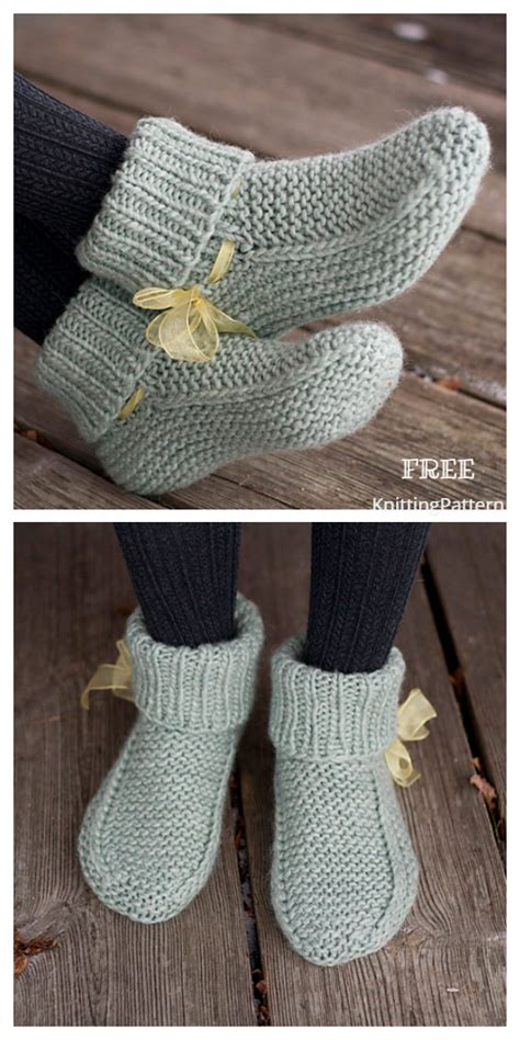 Knit Nolas Slippers Free Knitting Pattern Knitting Pattern Cf2