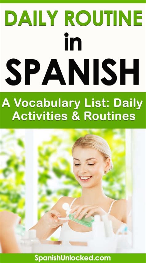 Daily Routine In Spanish In 2020 How To Speak Spanish Spanish