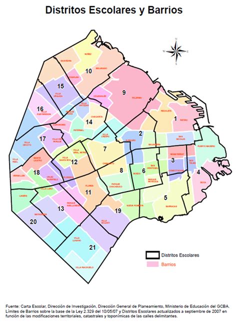Area Curricular De 7º Mapa Distritos Escolares
