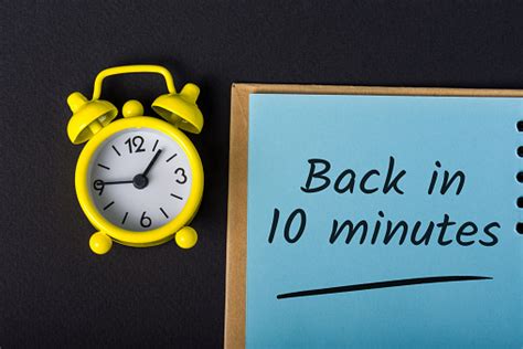 Back In 10 Minutes Notice On Business Workplace Stock Photo Download
