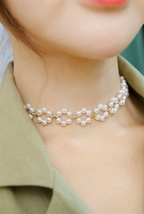 Soo N Soo Story Pearl Choker Necklace Necklaces For Women Kooding