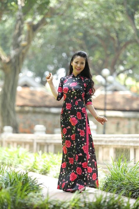 New Ao Dai Vietnam Custom Made Chiffon Satin Floral Pattern Ao Dai Dress Ebay Ao Dai