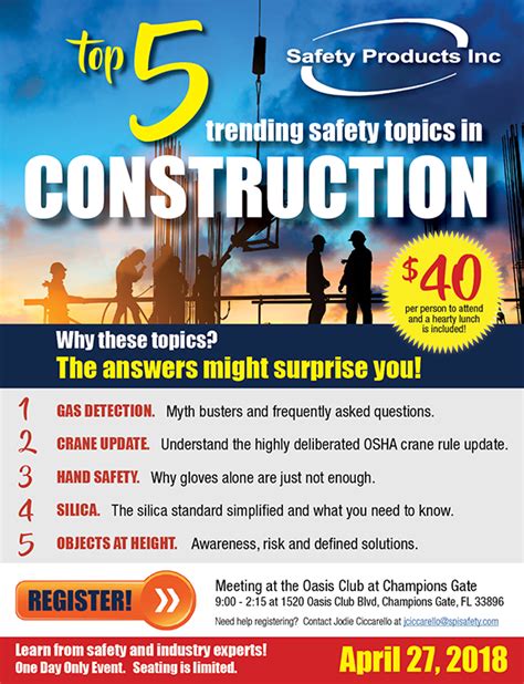 Top 5 Trending Safety Topics In Construction One Day Event