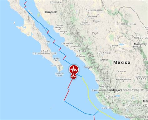 Strong And Shallow M61 Earthquake Hits Off The Coast Of Baja