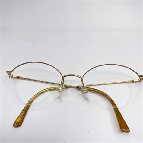 silhouette eyeglasses frames gold half rim round m 6315 30 v6058 22567 34 99 picclick