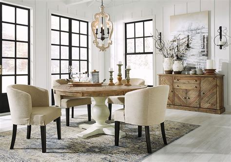 Dining room chairs, office chair, car seats and sofas are not designed to support a neutral. Grindleburg Round Dining Room Set W/ Low Back Chairs ...