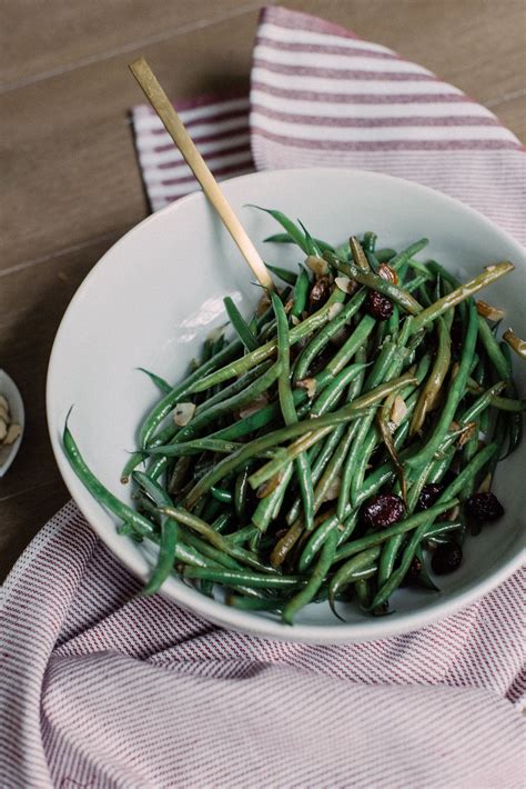 Put the beans into a large pot with water to cover. Green Beans with Cranberries and Almonds - Timeless Taste | Green beans with cranberries, Green ...