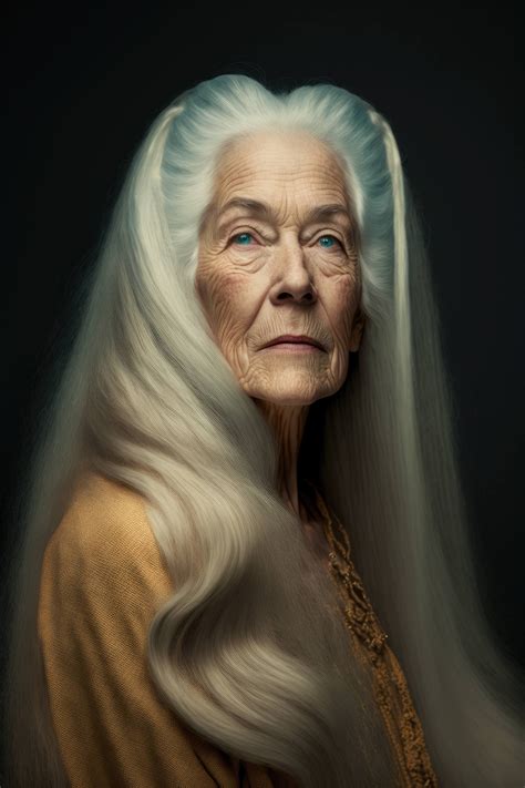 An Older Woman With Long Hair