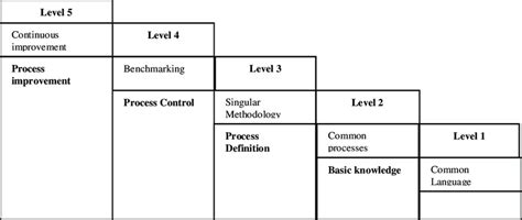 The Five Levels Of Project Management Maturity Source Demir And