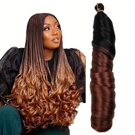 Loose Wave Curly Braid Crochet Hair Extensions 8 Color Options 150g