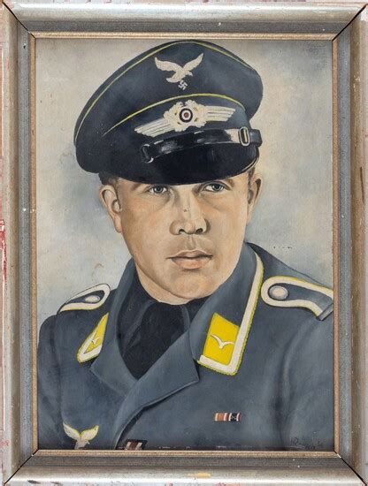 German Wwii Luftwaffe Officer Painting In United States