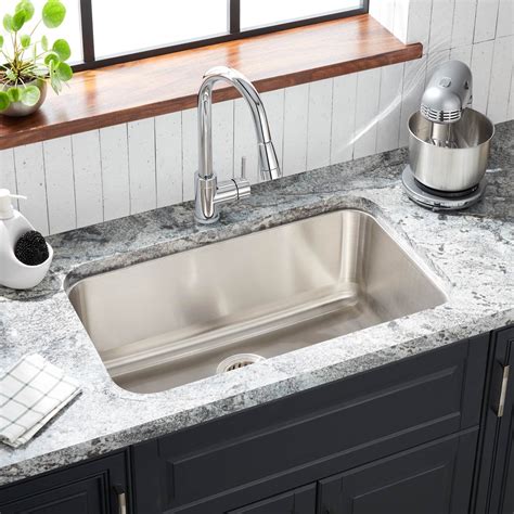 Also, stainless steel's sleek and elegant look matches granite's aesthetics without. 30" Calverton Stainless Steel Undermount Kitchen Sink ...
