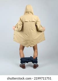 Exhibitionist Exposing Naked Body Under Coat Stock Photo Shutterstock