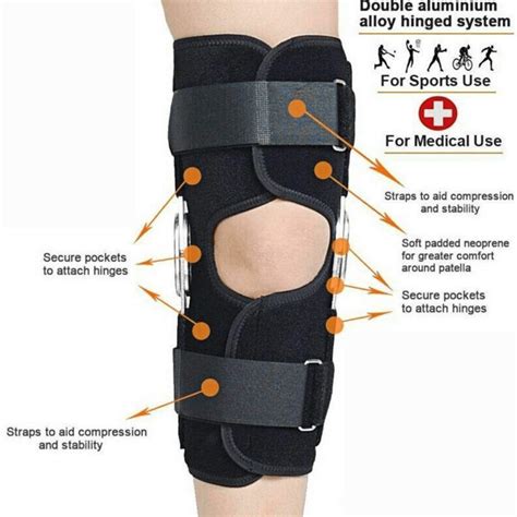Comfyorthopedic Wrap Around Hinged Knee Brace Immobilizer With