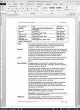Images of Control Of Records Procedure Template