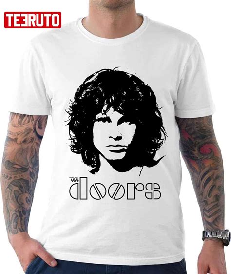 Jim Morrison The Doors Silhouette 2 Blackwhite Unisex T Shirt Teeruto