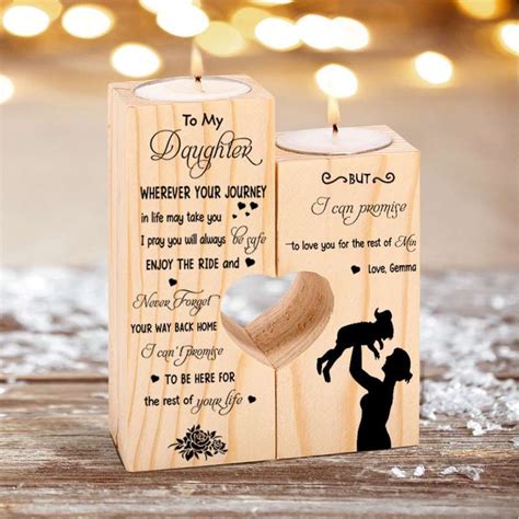 From Mom To Daughter Pair Personalized Candle Holder T Mom To Daughter For Mothers Day