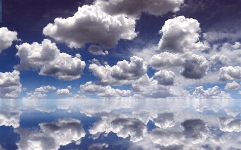 Water Blue Reflection Nature Clouds Sky Horizon Salt Lakes