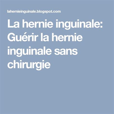 Épinglé sur Hernie inguinale