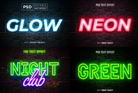 15 Neon Text Effects Psd Template Download Graphic Cloud