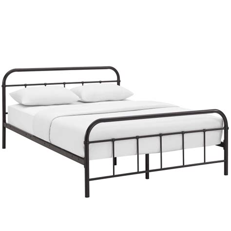 Maisie Queen Stainless Steel Bed Frame Brown