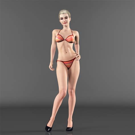 3d Realistic Female Girl Body