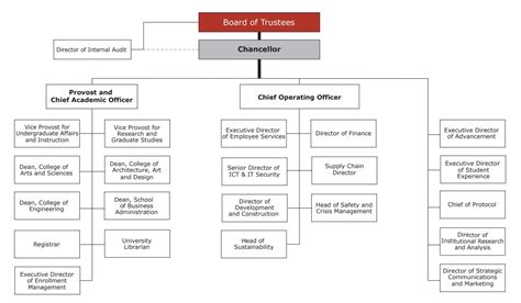 Organizational Chart American University Of Sharjah