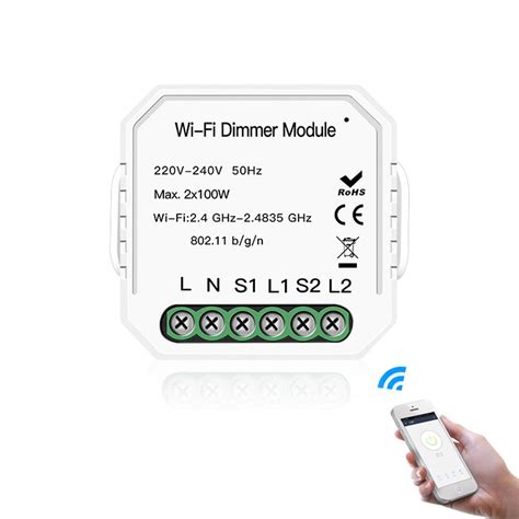 Smart Light Switch Dimmer 2 Gang