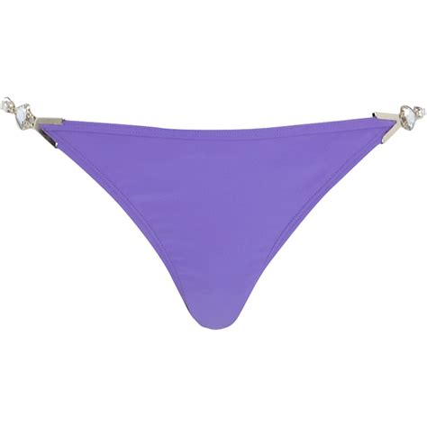 River Island Purple Pacha Embellished Bikini Bottoms In Purple Lyst
