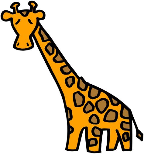 How can you simplify the neck as a simple shape or line? Cartoon Image Of A Giraffe - ClipArt Best