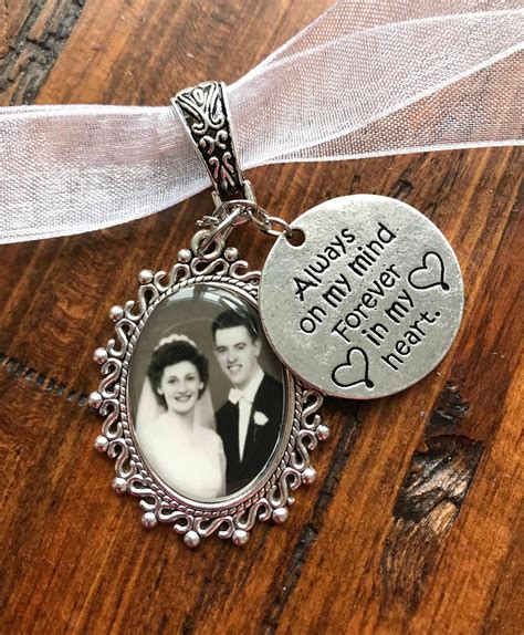 Memorial Wedding Bouquet Photo Charm Carry The Memory Of Etsy