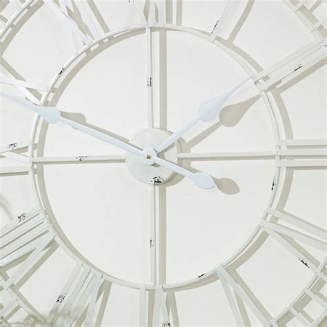 Large White Skeleton Wall Clock Melody Maison