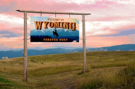 Wyoming Welcome Sign