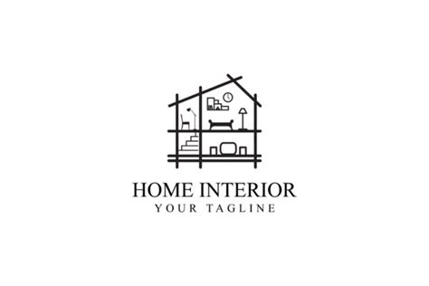 Home Interior Logo Design Graphic By Sabavector Creative