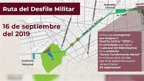 Esta Es La Ruta Que Seguirá El Desfile Militar Del 16 De Septiembre