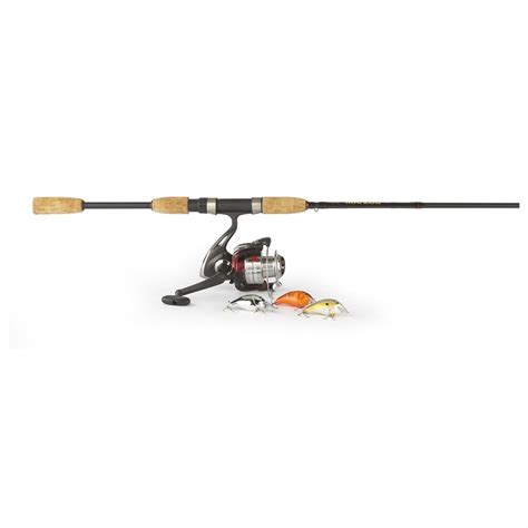 Matzuo 66 Medium Spinning Rod And Reel Combo W 3 Pc Shallow Diver