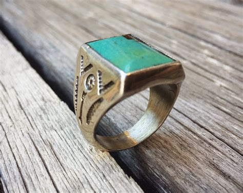 Fred Harvey Era Vintage Turquoise Ring For Men Bell Trading Company